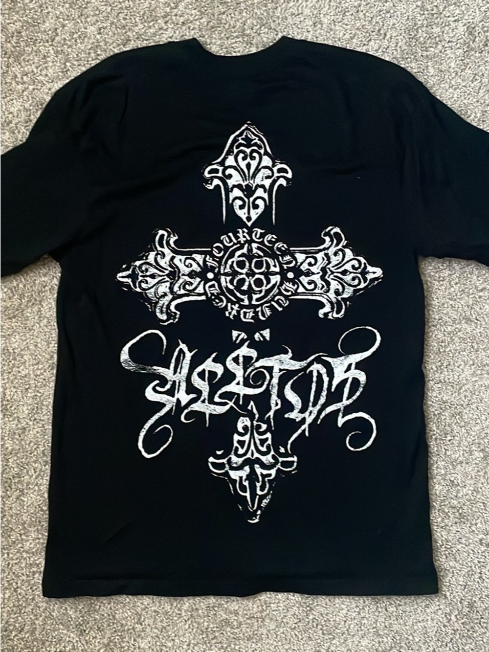 Men's Black SHORT Sleeve Graphic Cross Tee - TRIPPIE REDD FAN MERCHANDISE